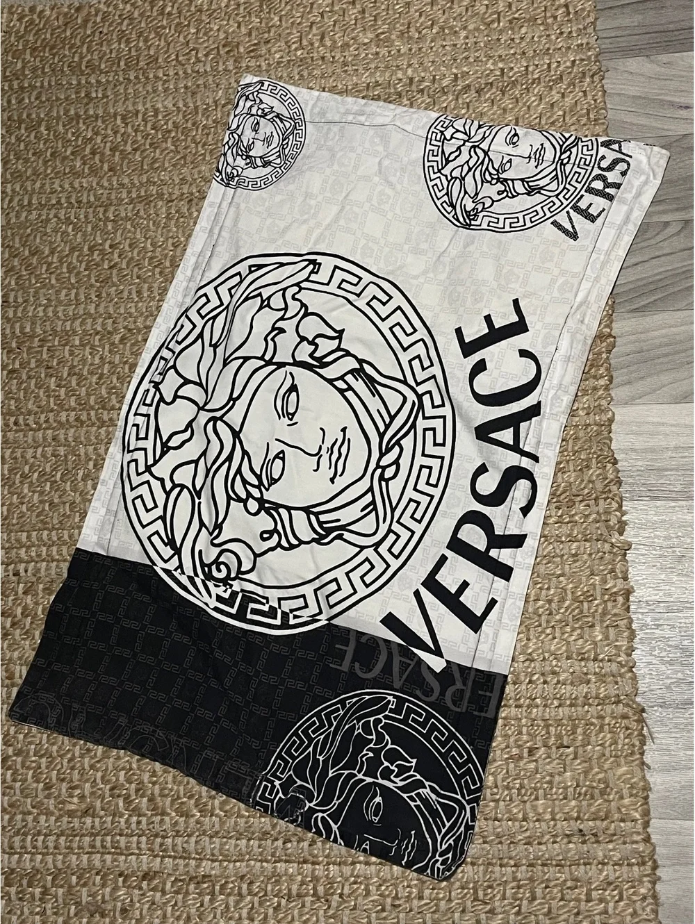 Black & White Medusa Greek Key Pillowcase
